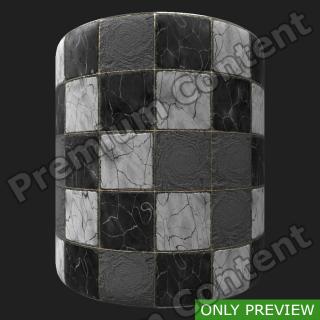 PBR marble floor damaged texture 0003